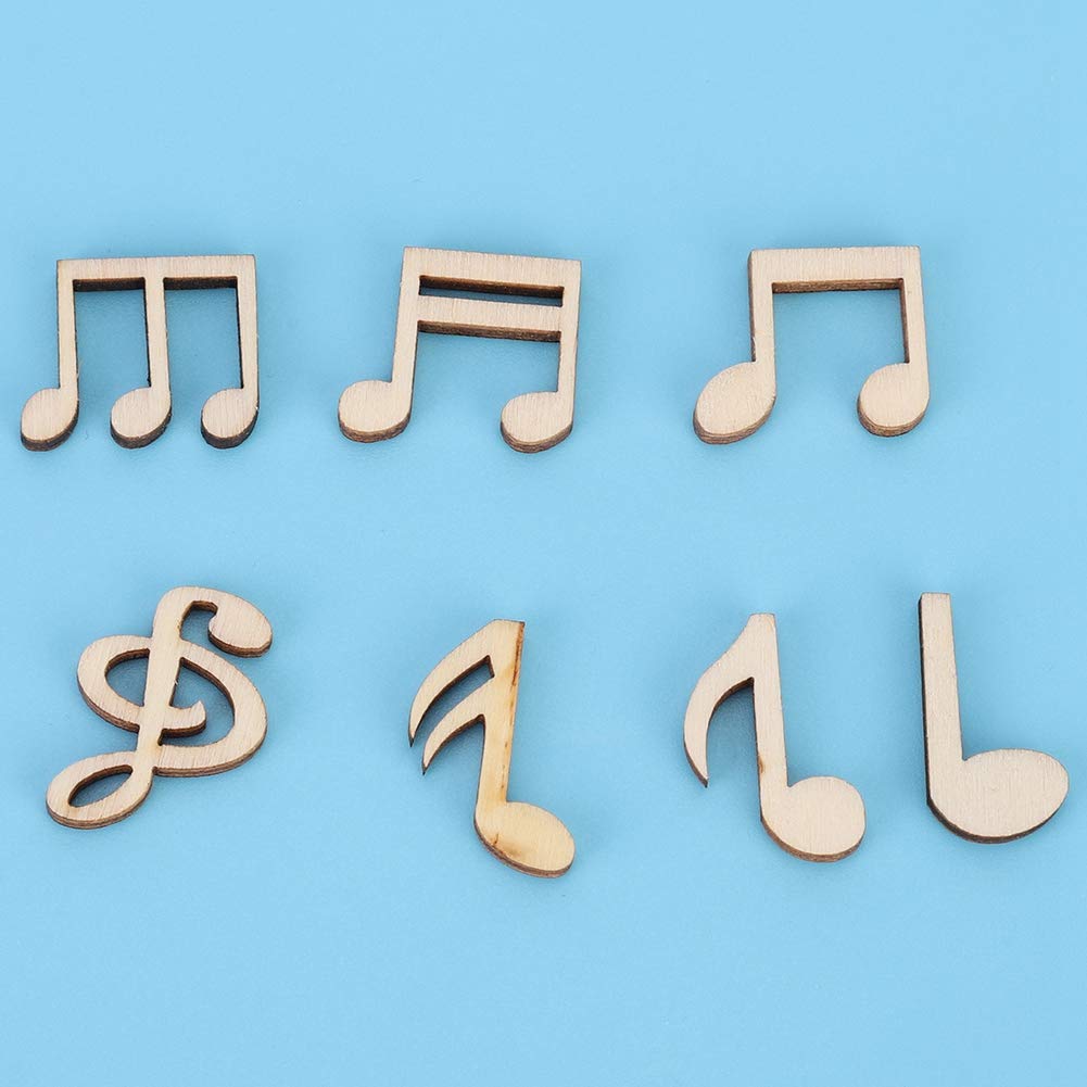 2cm Wooden Decorative Music Notes - Perfect for Christmas, Guestbooks, Weddings & Birthday Parties - DIY Crafts, Home Decor, Scrapbooking & Party Supplies