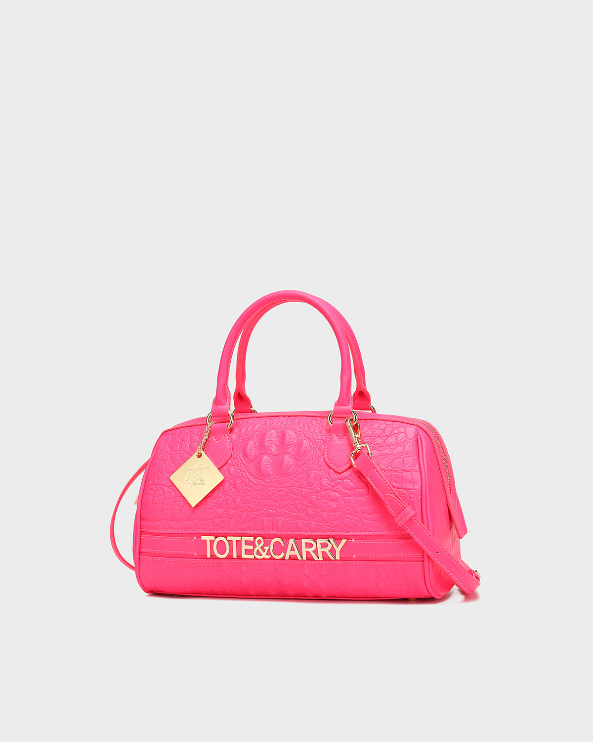 Luxury Italian Couture Handbag in Neon Pink - Elegant Women's Fashion Accessory for Parties, Weddings & Evening Events