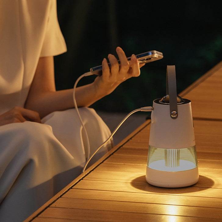 BuzzOff Portable Mosquito Repellent Lamp - USB Rechargeable Outdoor Bug Zapper for Camping, Patio, and Backyard Protection