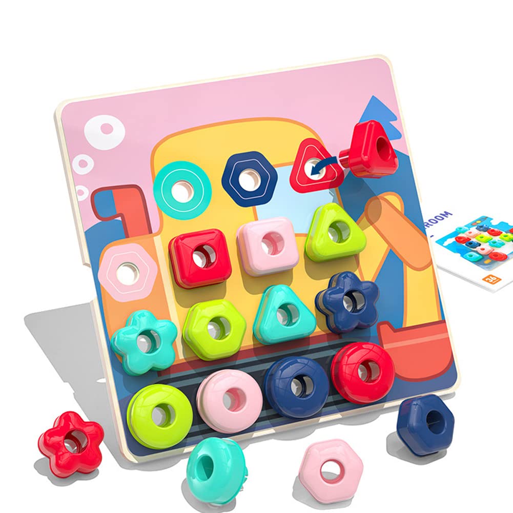 Stacking Peg Board Set - Occupational Therapy Toys for Kids, Color Sorting & Fine Motor Skills Development - Perfect for Preschool Learning, Autism Sensory Toys, and Classroom Activities