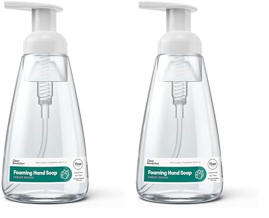 Clean Revolution Foaming Hand Soap - Gentle & Moisturizing Ready-to-Use Formula with Real Essential Oils | Gluten Free Forest Escape Scent | 15 Fl Oz (Pack of 2) | Perfect for Bathroom, Kitchen & Office Use