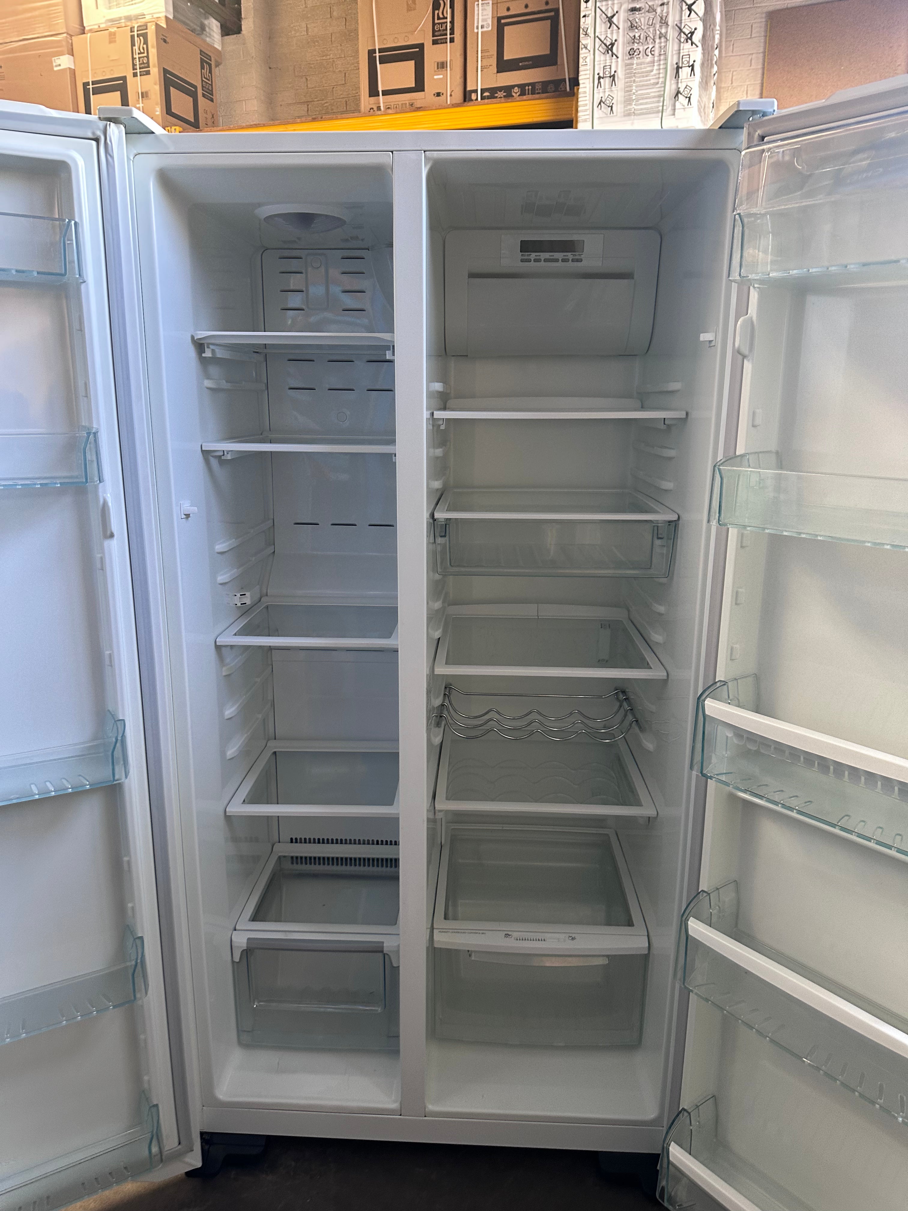 Simpson 606L Side By Side Refrigerator - Energy Efficient, Stainless Steel Finish [Certified Refurbished] - Perfect for Large Families & Open Kitchen Designs