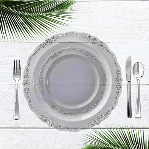 Elegant Disposable Plastic Plates for Party - 7.5
