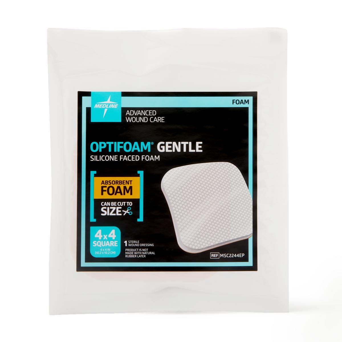 Optifoam Gentle Non-Bordered Silicone Foam Wound Dressings for Pressure Ulcers, Diabetic Foot & Post-Surgical Care