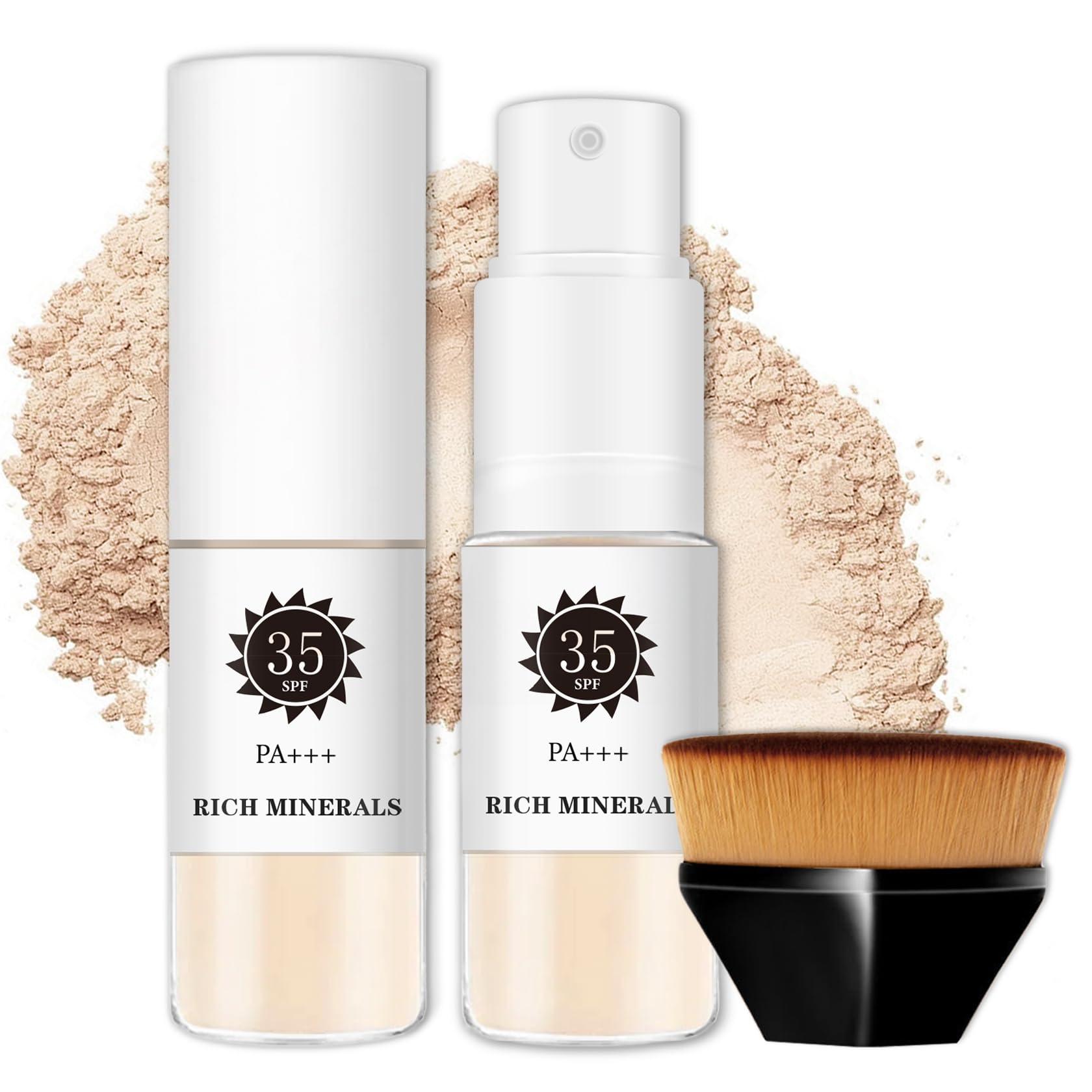 Mineral Sunscreen Powder SPF 35 - Vegan & Cruelty Free Setting Powder for Face, Hair & Body | Full Coverage Scalp Protection | Translucent Makeup Finishing Powder for Flawless Skin | Perfect for Beach Days, Outdoor Activities & Daily Sun Protection