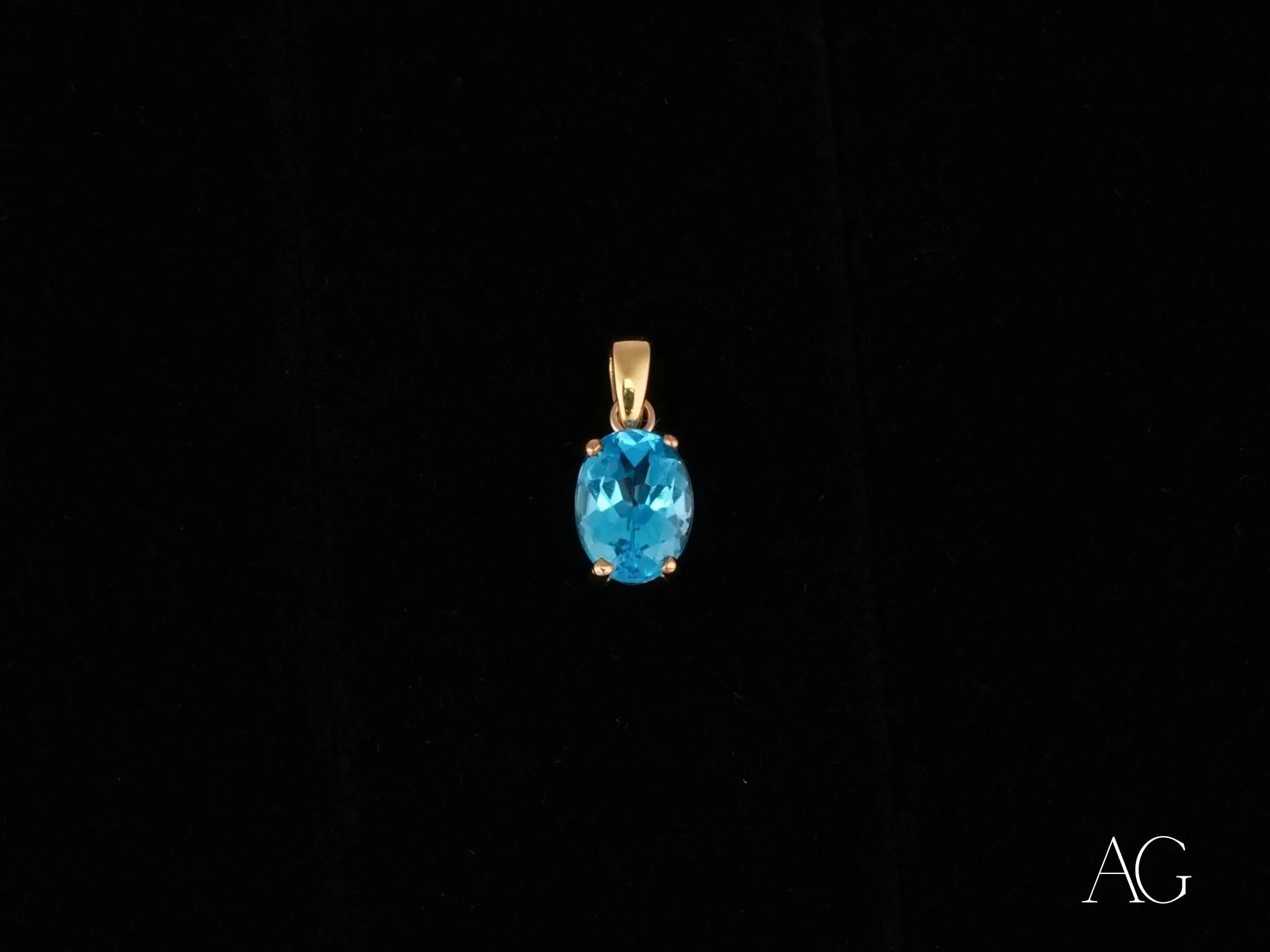 Azure Gleam Blue Topaz Pendant Necklace - Elegant Sterling Silver Jewelry for Women | Perfect Gift for Birthday, Anniversary & Special Occasions