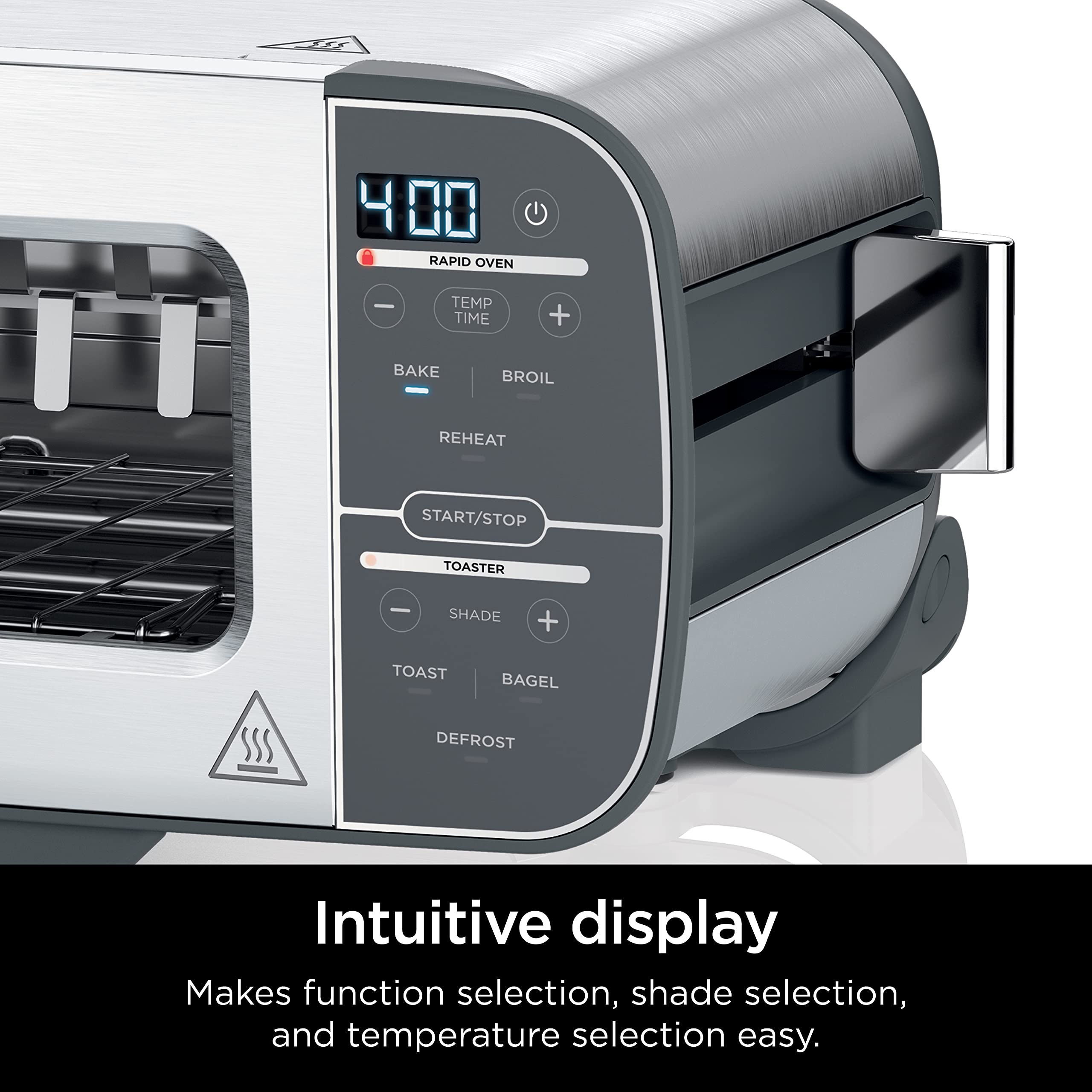 Ninja ST101 Foodi 2-in-1 Flip Toaster Oven - 2-Slice Compact Toaster with 6 Functions (Reheat, Defrost, Snack Maker) - 1500W Stainless Steel Countertop Appliance - Perfect for Breakfast, Quick Meals & Small Kitchen Spaces