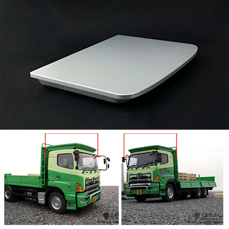 1/14 TAMIYA RC Flat Bed Truck Roof Metal Parts & Canvas Shelf Side Protective Guard Tool Box Ladder - Durable Accessories for Off-Road Model Truck Adventures & DIY Projects