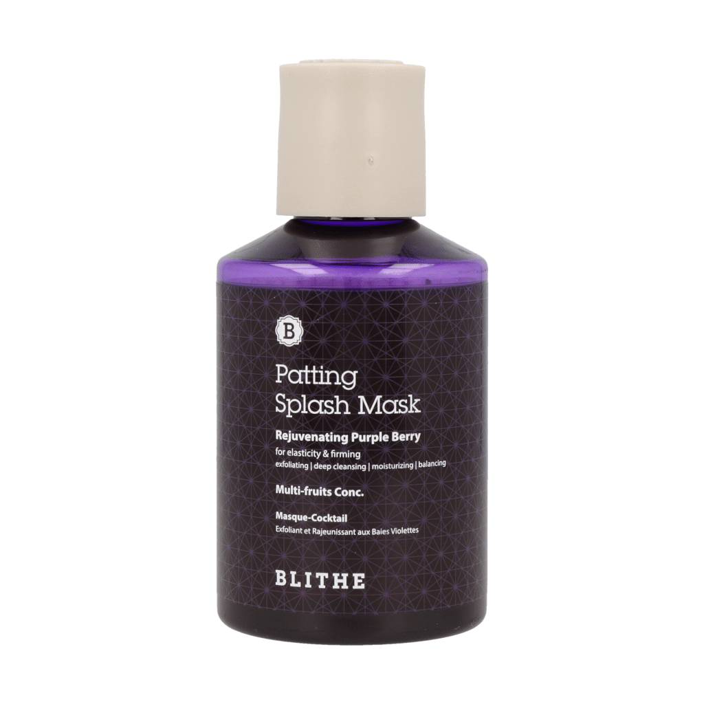 BLITHE Rejuvenating Purple Berry Patting Splash Mask 150ml - Hydrating Facial Treatment for Glowing Skin | Perfect for Nighttime Skincare Routine & Spa Days