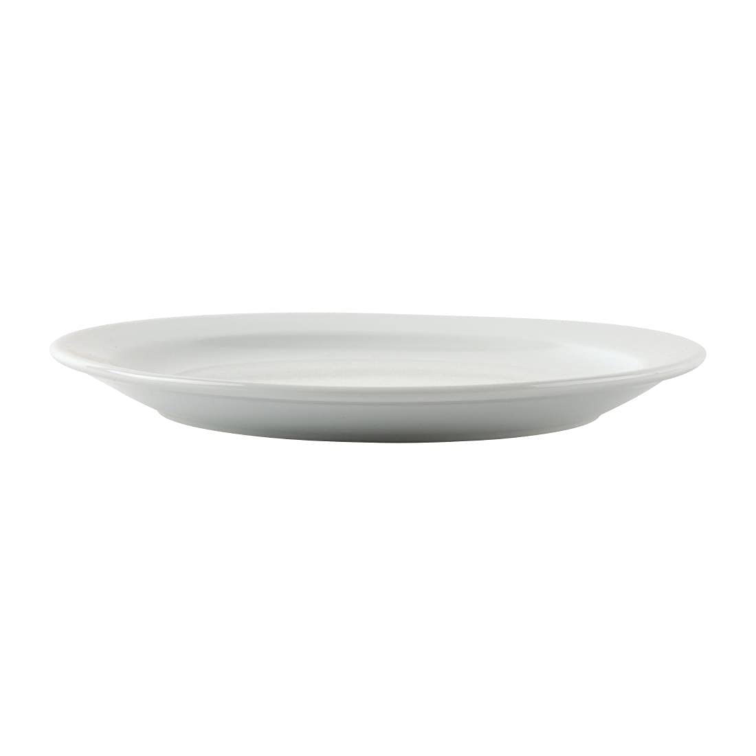 Olympia Athena Hotelware White Porcelain Narrow Rimmed Plates - Super Vitrified Durable Glaze - Oven, Microwave & Dishwasher Safe - Perfect for Restaurants, Catering & Home Dining