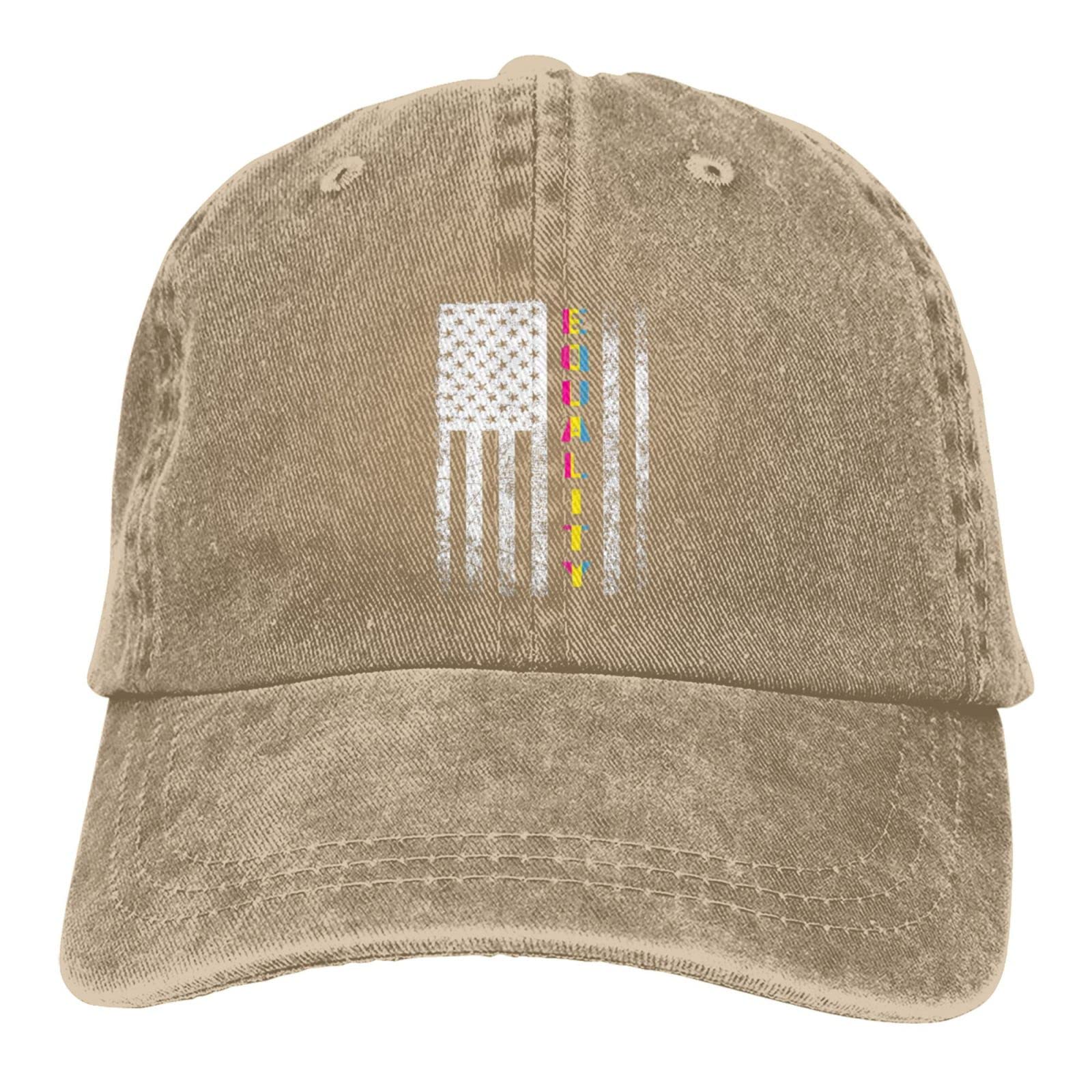 Pansexual Pride Baseball Cap - American Flag Trucker Hat for LGBTQ+ Equality | Black Unisex Hat for Pride Parades, Festivals & Everyday Wear