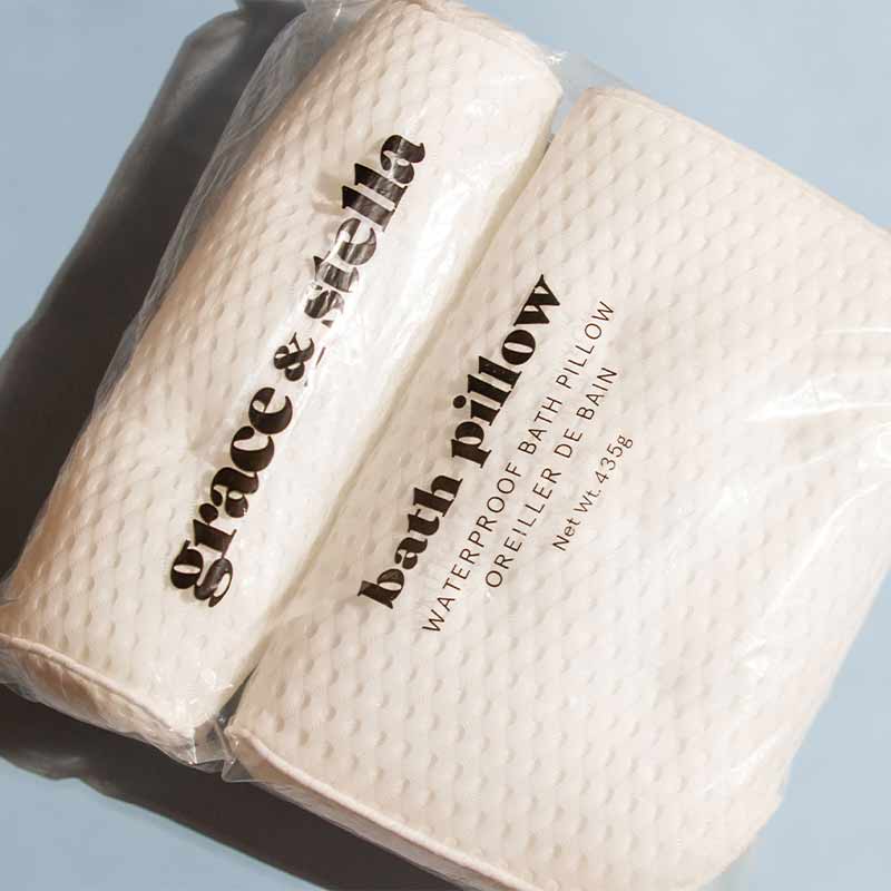 Grace & Stella Luxury Bath Pillow for Ultimate Relaxation - Soft & Comfortable Spa Essential for Bath Tubs, Perfect for Bubble Baths & Self-Care Moments