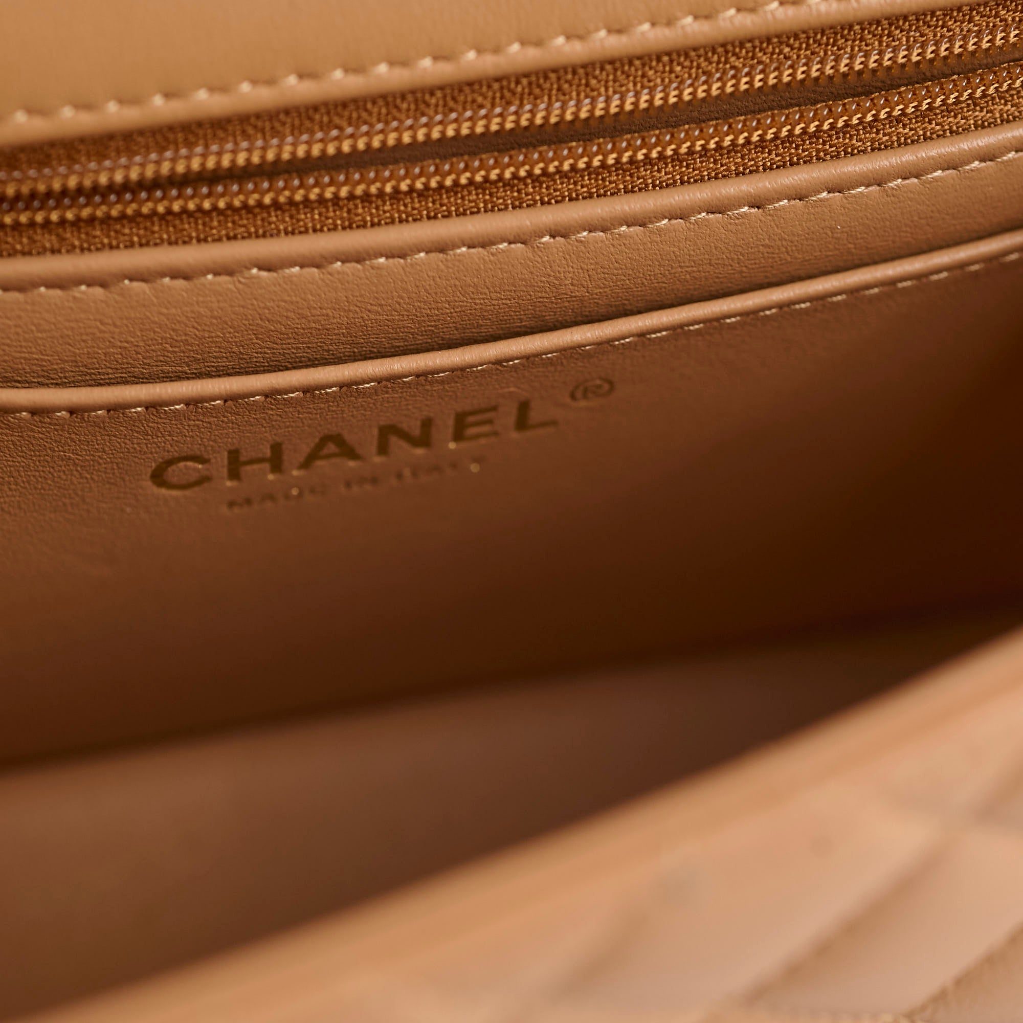 Chanel Mini Rectangular Top Handle Bag in Dark Beige with Microchip - Perfect for Evening Parties, Date Nights & Luxury Fashion Accessories