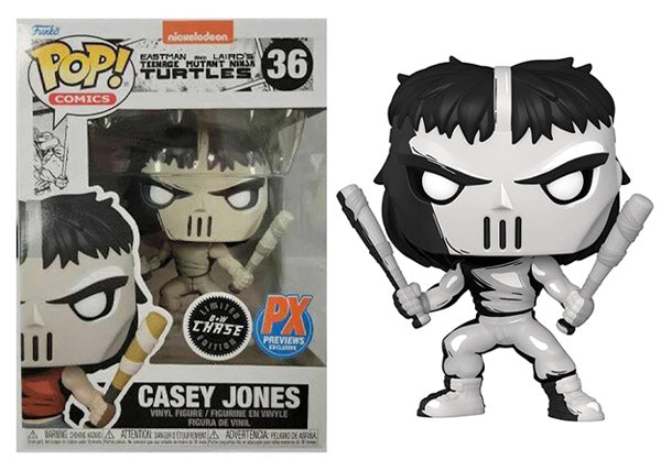 Casey Jones (Black & White) Teenage Mutant Ninja Turtles Comics Figure - 36 Previews Exclusive Chase Variant - Perfect for TMNT Collectors & Action Figure Displays