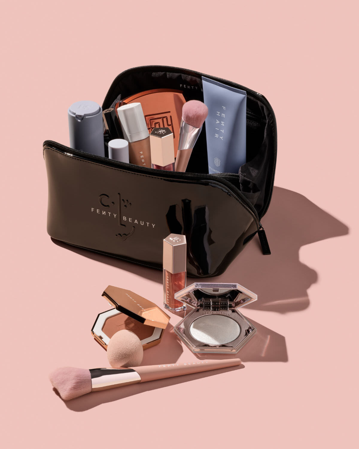 CLF Flat Lay Makeup Bag - Waterproof Cosmetic Organizer for Travel & Daily Use | Perfect for Makeup Brushes, Lipsticks & Skincare Essentials