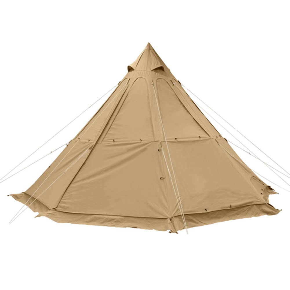 **Breathable Indian Teepee Tent for Adults - Lightweight Cotton Pyramid Bell Tent for Family Glamping & Camping - Spacious 5-8 Person Tipi Tent for Outdoor Adventures, Festivals & Backyard Getaways**