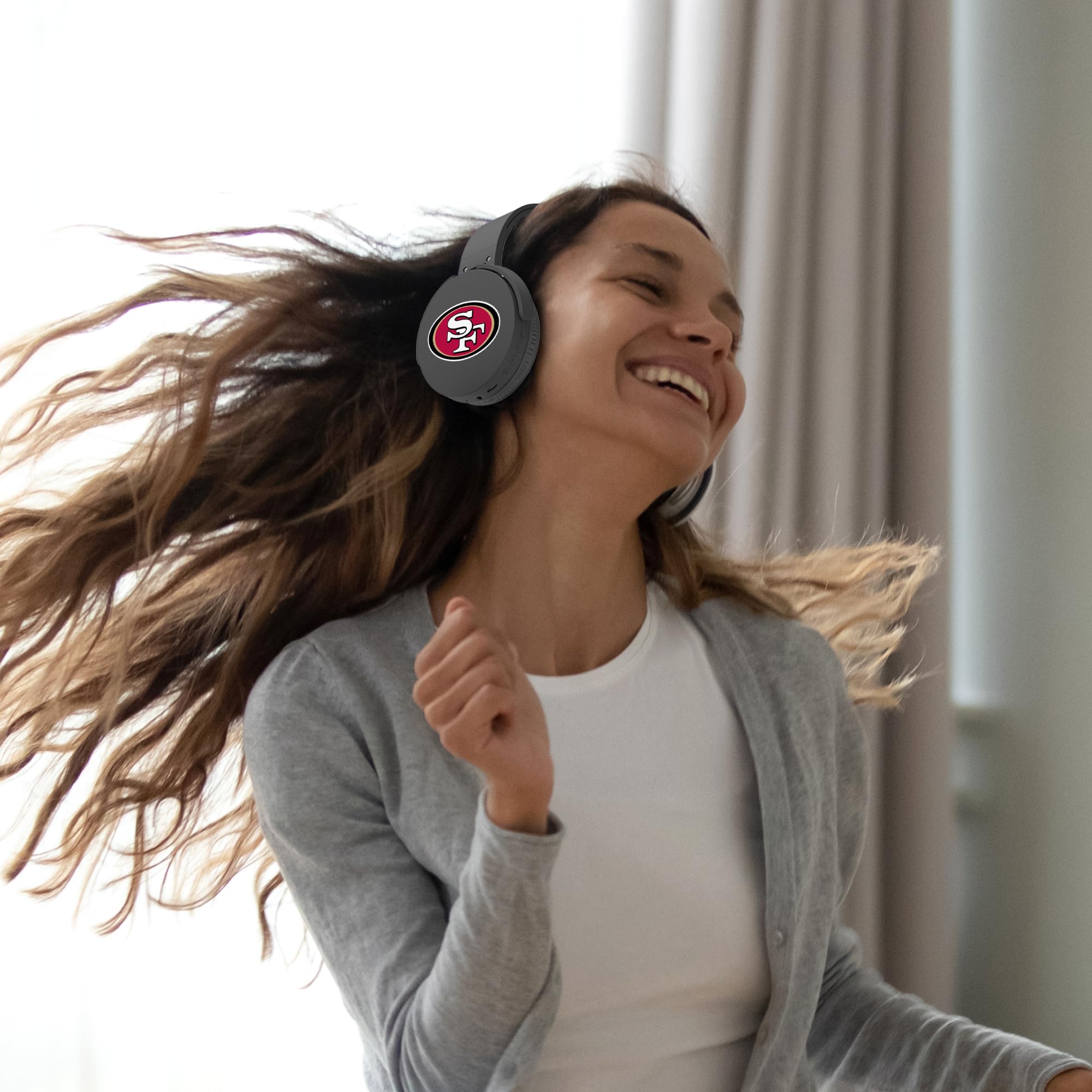 SOAR NFL Wireless Bluetooth Headphones - Noise Cancelling Over-Ear Headset with Mic for Football Fans, Sports & Gaming - Perfect for Game Day, Workouts & Travel