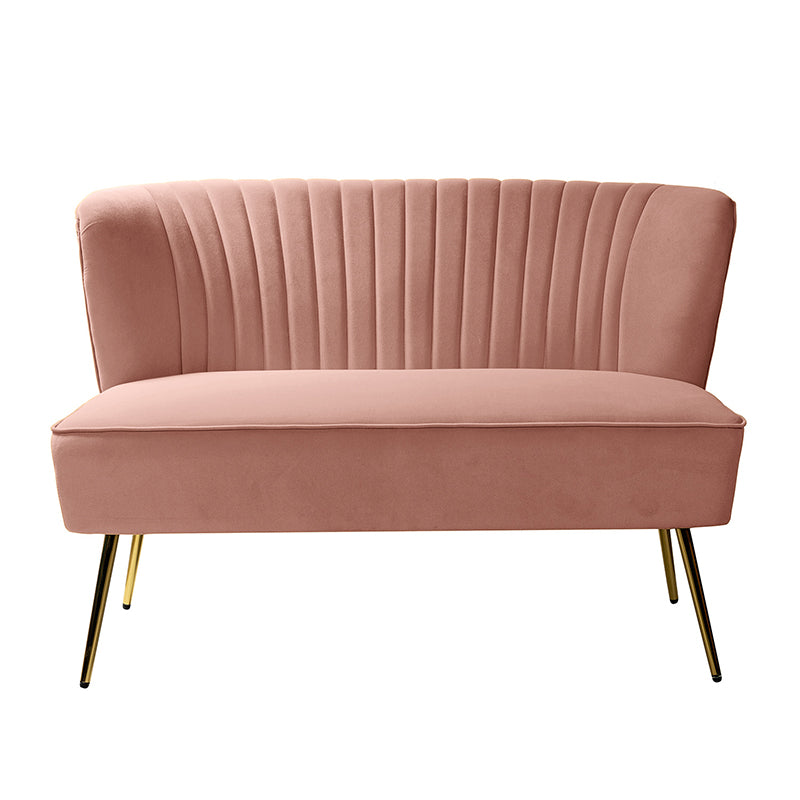 Bariana Velvet Loveseat - Soft & Luxurious Small Couch for Living Room, Bedroom, or Office - Perfect for Cozy Seating & Home Decor