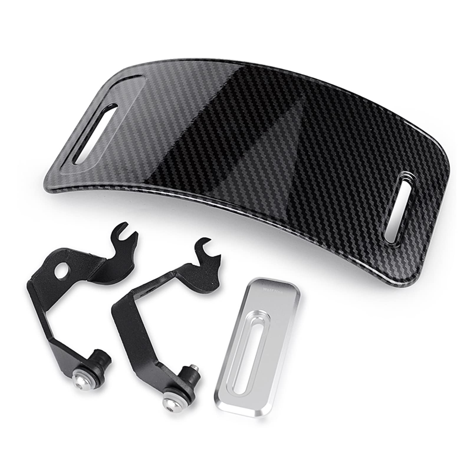 Carbon Fiber Look Windshield Windscreen Wind Deflector for Honda CB650R & CB1000R (2019-2021 Models) - Reduce Wind Noise & Improve Riding Comfort on Highways