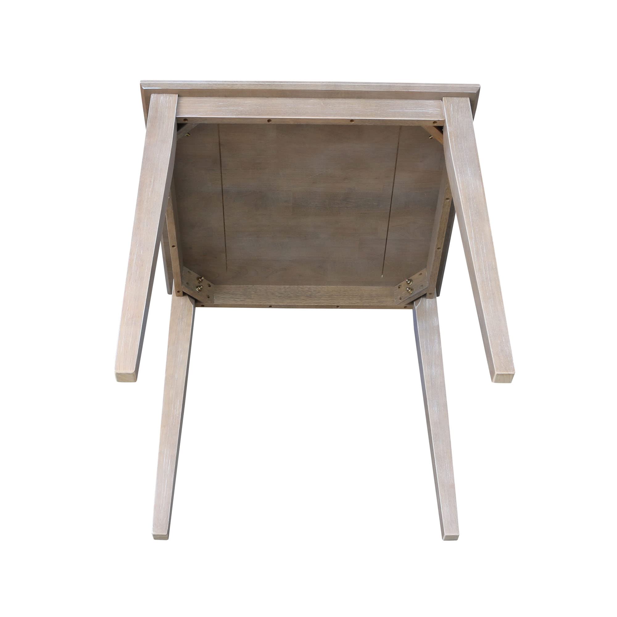 International Concepts Solid Wood Dining Table - Washed Gray Taupe Finish, 30