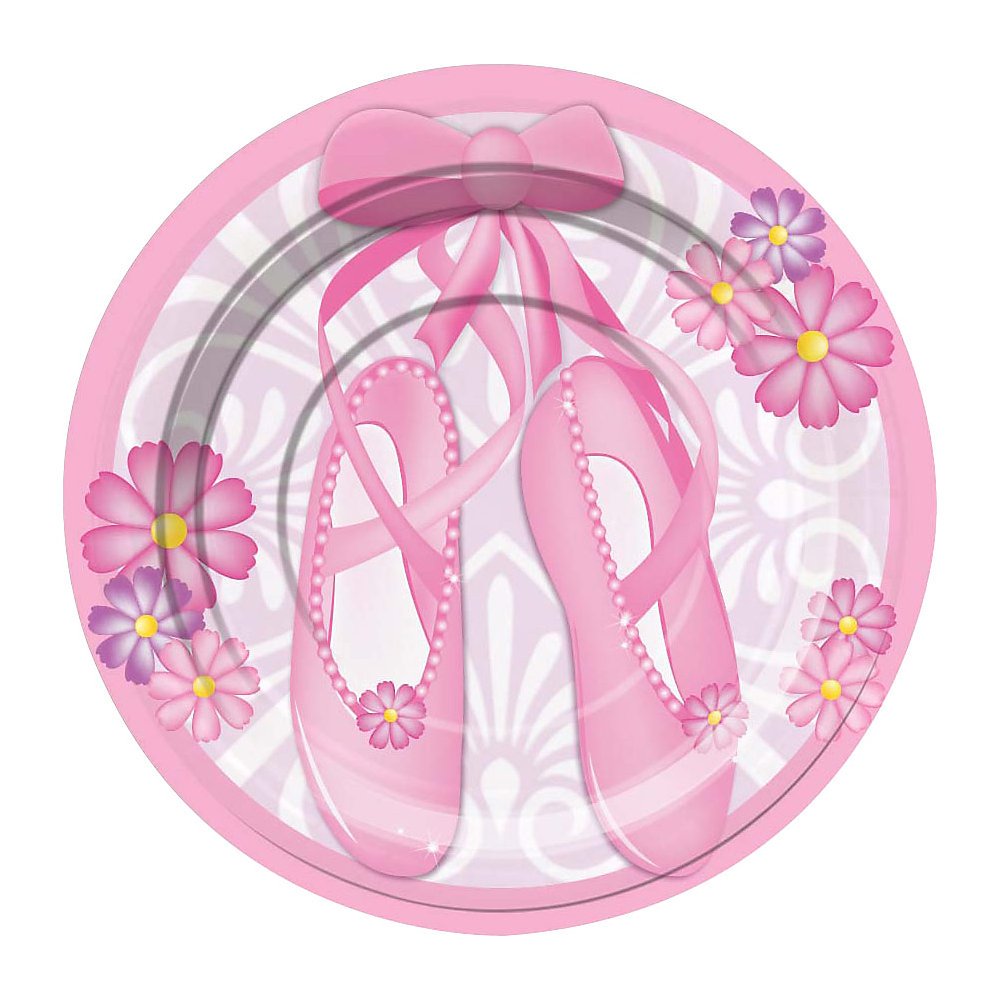 Ballerina Cake Plates (8 Pack) - Elegant Dessert Serving Dishes for Birthday Parties, Baby Showers & Wedding Receptions - Perfect for Ballet-Themed Celebrations