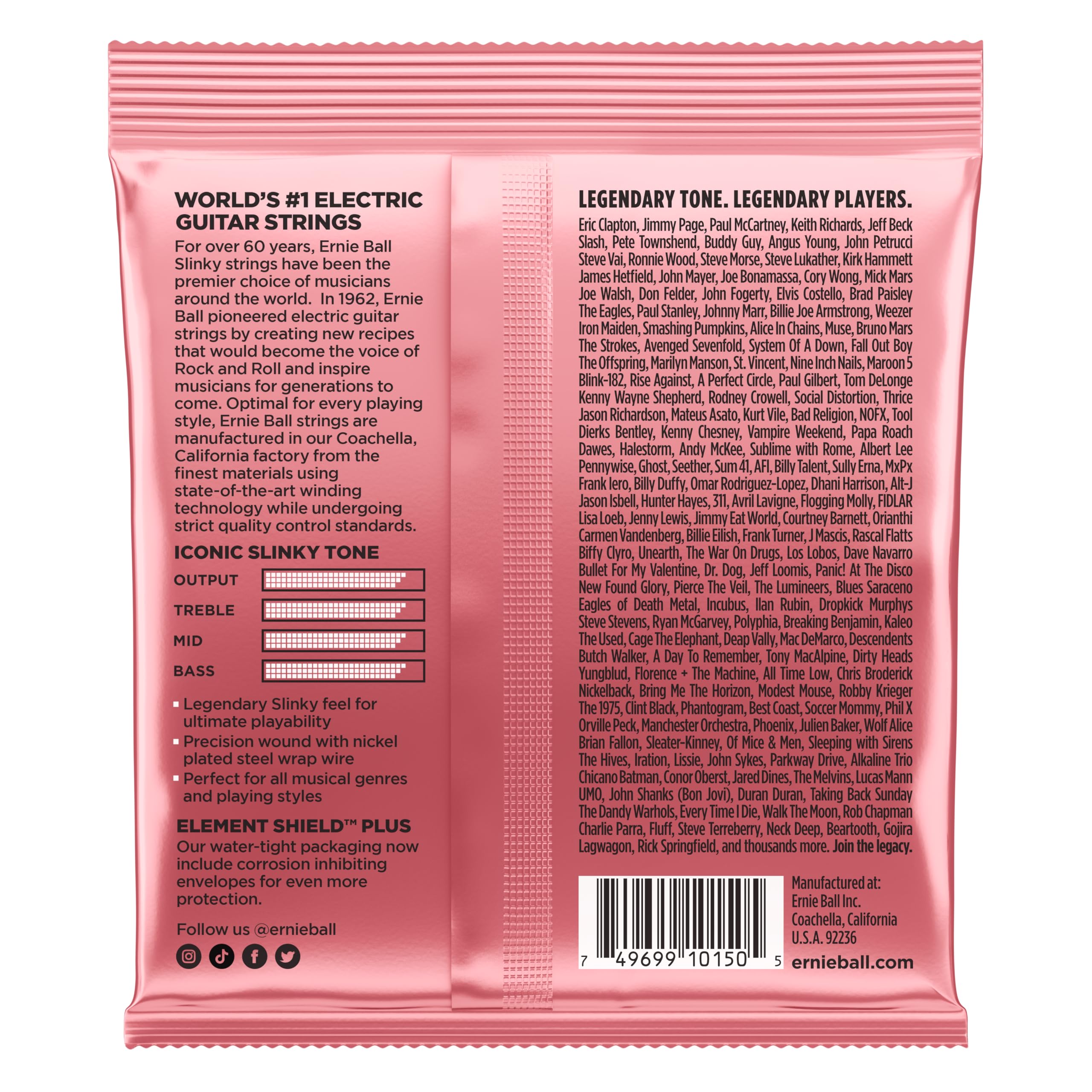 Ernie Ball Zippy Slinky Nickel Wound Electric Guitar Strings, 7-36 Gauge (P02217) - Perfect for Rock, Blues & Metal Guitarists - Studio & Live Performance Strings