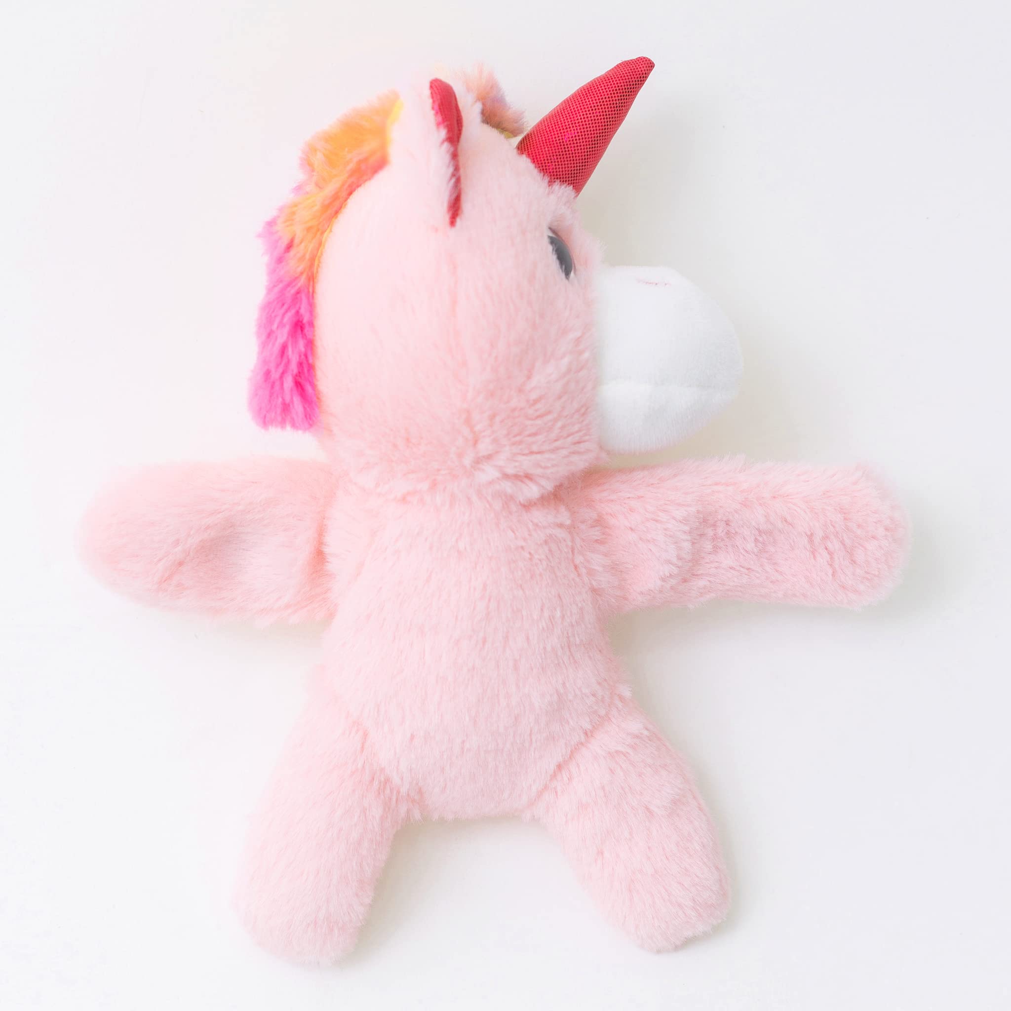 Unicorn Slap Bracelets - Soft Plush Stuffed Animal Wrist Hugger Toy for Kids, Teens & Toddlers - Cute Pink Huggable Gift (8.5 Inch) - Perfect for Bedtime, Stroller, School & Party Favors