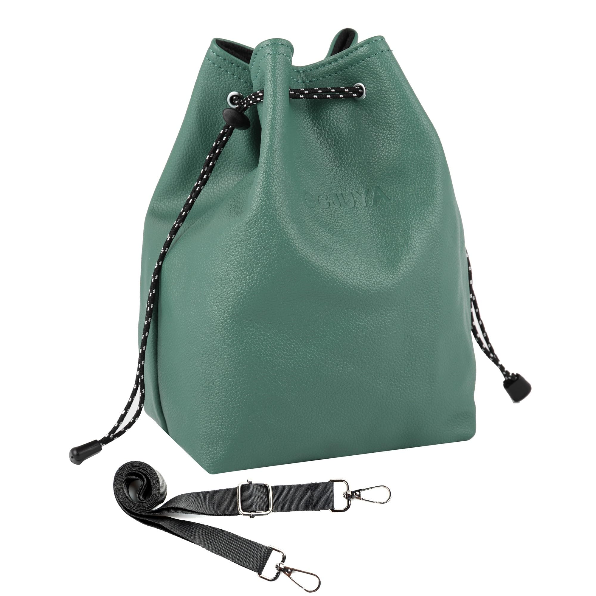 Waterproof Small Camera Bag with Removable Adjustable Crossbody Strap - Compact DSLR/Digital Camera Case for Travel, Hiking & Daily Use - Storage Pouch for Mirrorless Cameras & Accessories (Dark Green)