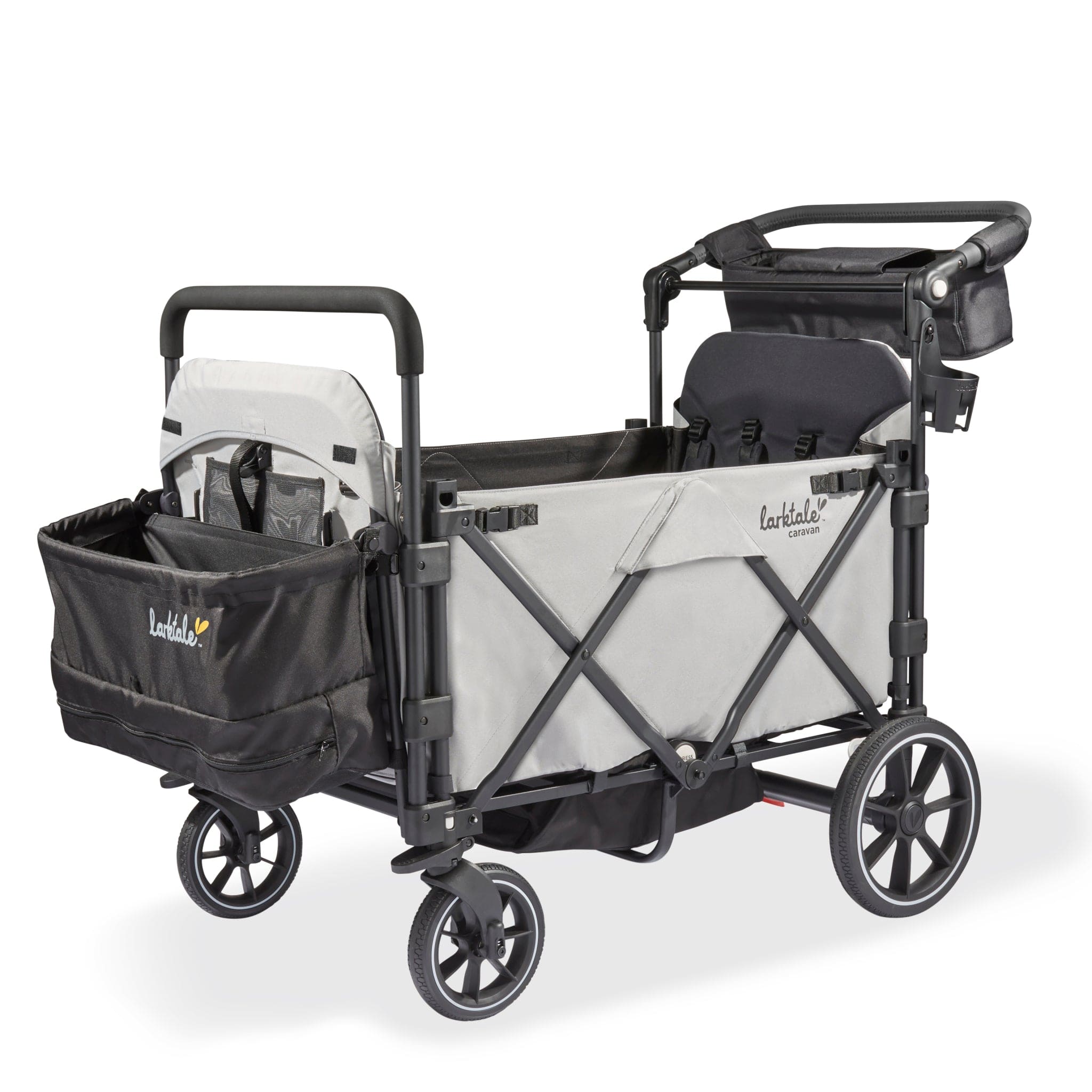 Larktale 2024 Caravan Quad Stroller Wagon - 4-in-1 All-Terrain Baby Stroller & Wagon for Outdoor Adventures, Beach, Park, and Shopping