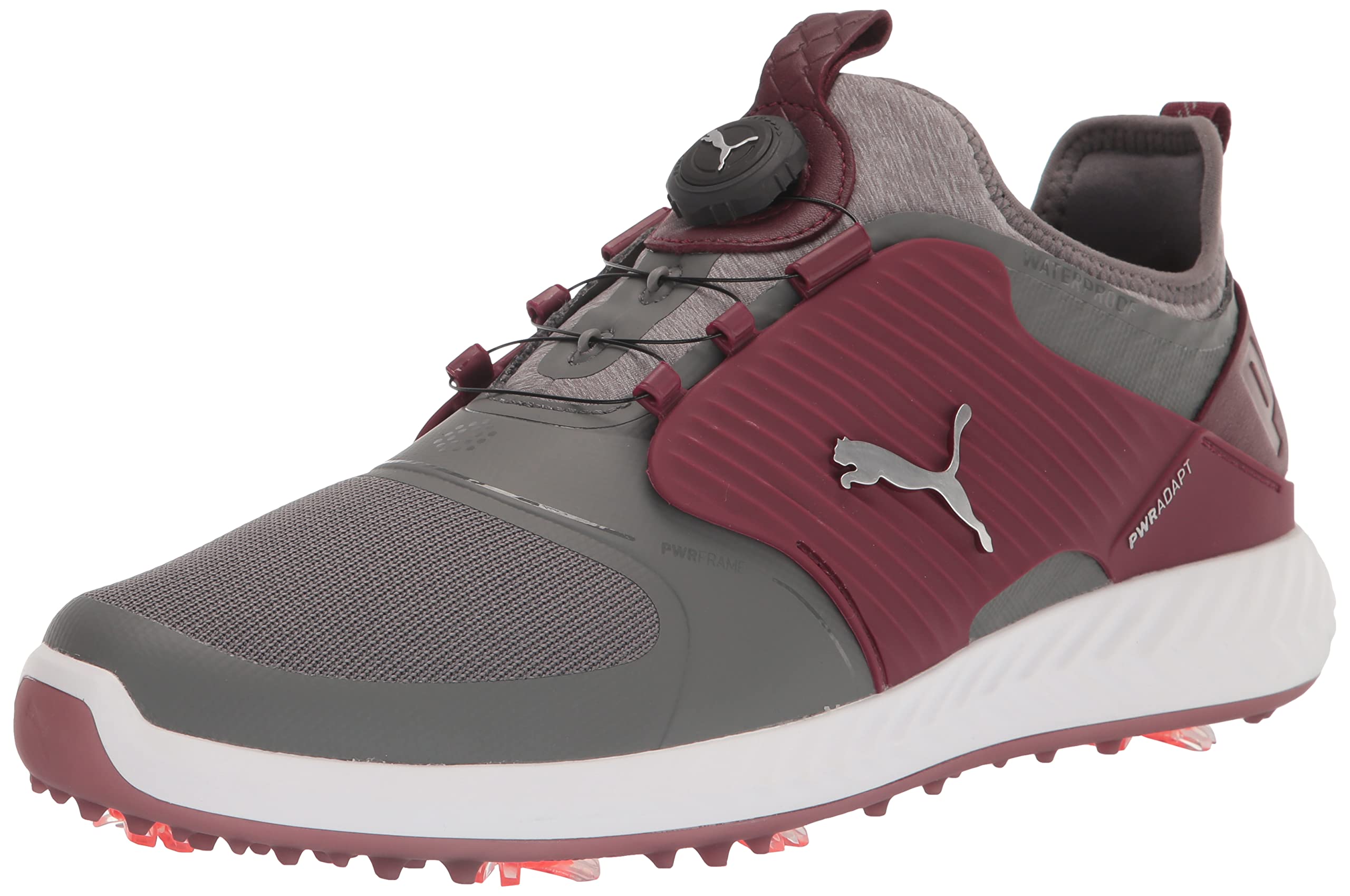 PUMA GOLF Men's Ignite Pwradapt Caged Disc Golf Shoes - Lightweight & Waterproof Spiked Golf Footwear for Men | Perfect for Course Play & Driving Range Practice