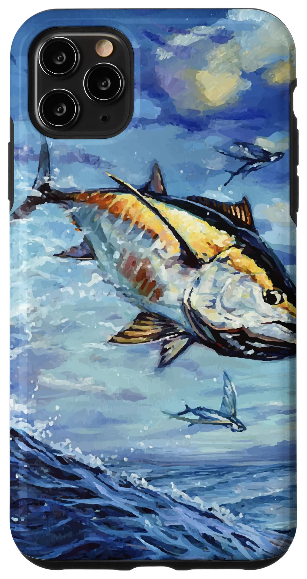 iPhone 11 Pro Max Case - Cute Bluefin Tuna Deep Sea Fish Design, Shockproof Protective Cover for Fishing Enthusiasts | Perfect for Outdoor Adventures & Marine Lovers