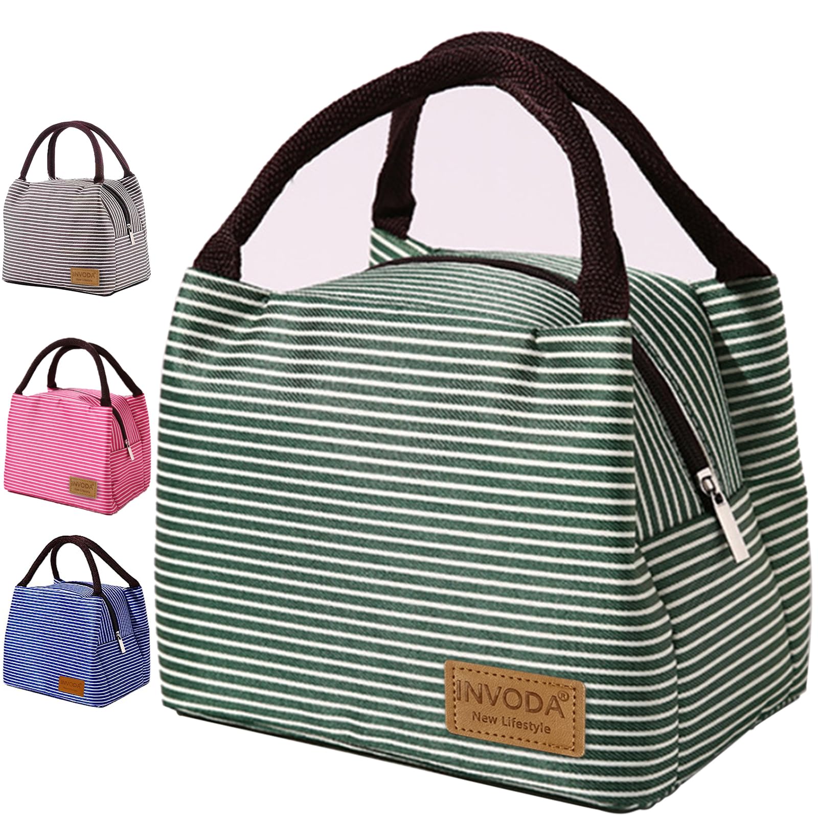 Insulated Lunch Box Bag for Office, Beach & Picnic - Green