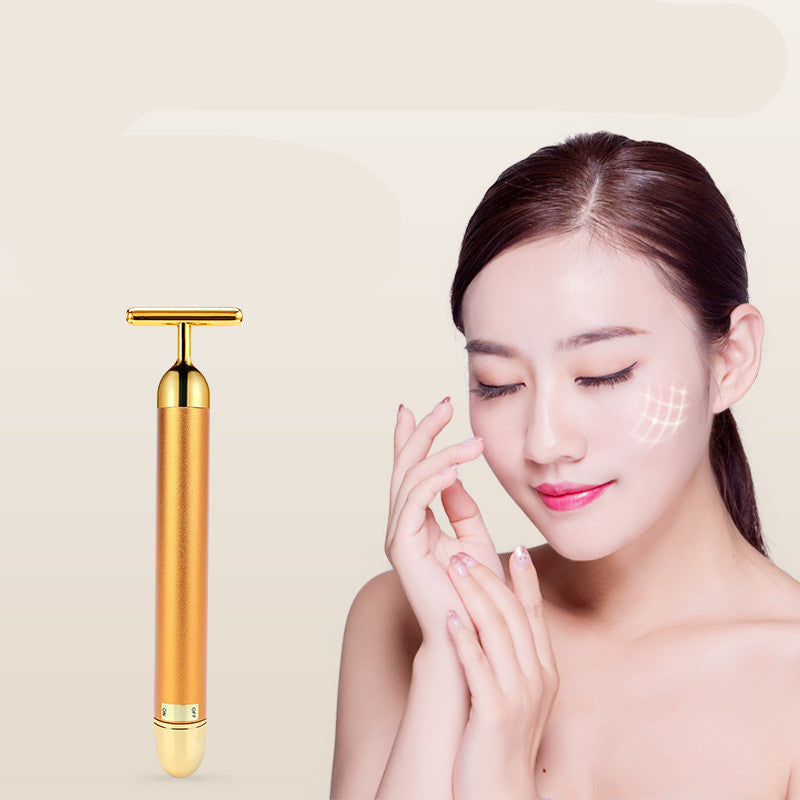 24K Gold Face Lift Bar Roller - Anti-Aging Facial Massage Tool for Skin Tightening & Wrinkle Reduction - Perfect for Home Spa & Skincare Routine