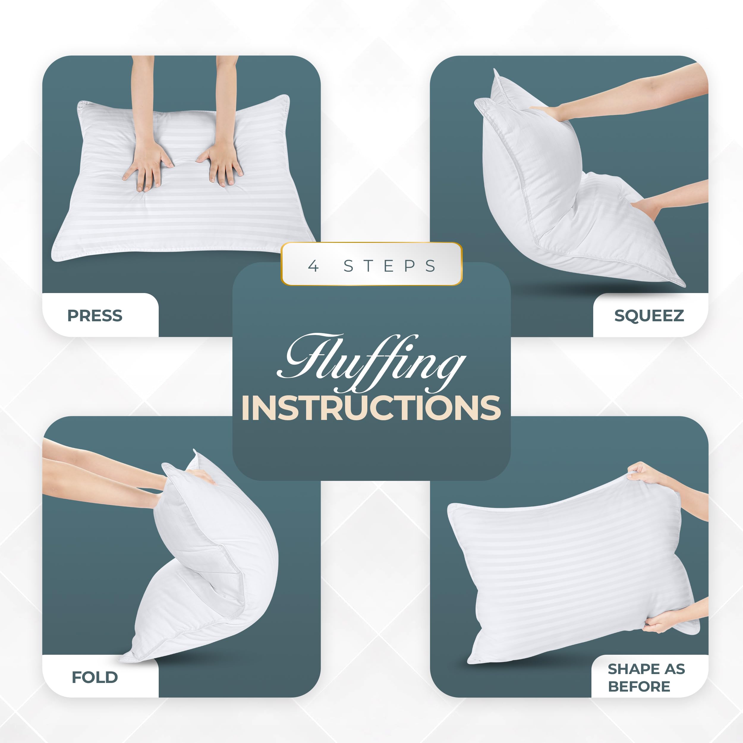 Utopia Bedding Queen Size Cooling Pillows for Sleeping - Set of 6, Hotel Quality, Support for Back, Stomach & Side Sleepers - Perfect for Bedroom, Guest Room & Travel