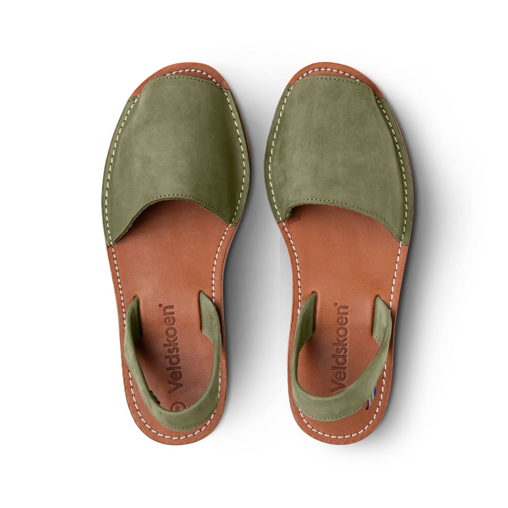 Veldskoen Namaqualand Aloe Sandals for Men & Women - Comfortable Olive Green Leather Walking Shoes | Perfect for Hiking, Travel & Outdoor Adventures