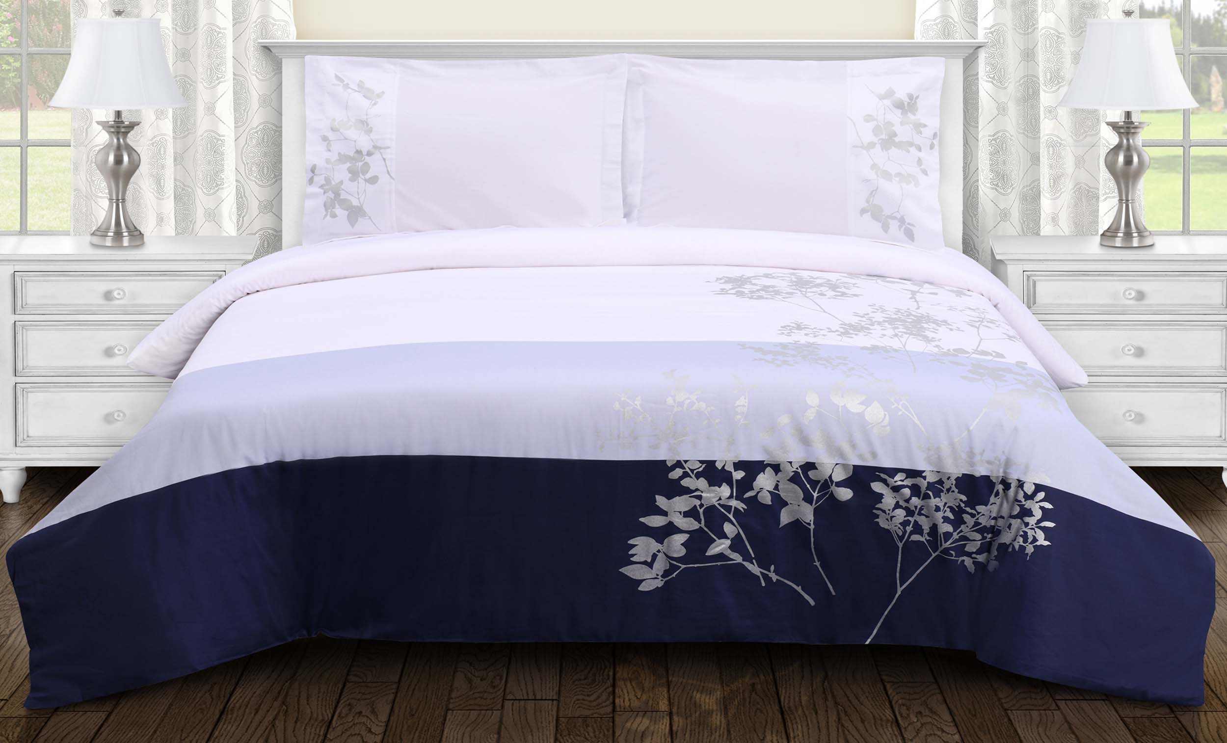Premium Sydney Cotton Floral Duvet Cover Set - Soft Queen Size Bedding with Matching Pillowcases - Perfect for Master Bedroom, Guest Room & Cozy Home Decor