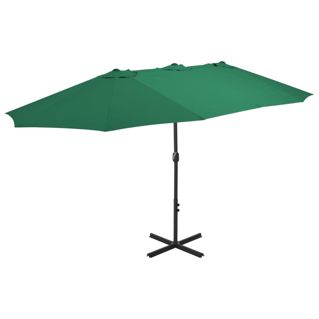 Premium Outdoor Patio Umbrella with Aluminum Pole - 15ft UV Protection & Ventilated Design for Beach, Backyard, Garden - Commercial & Home Use - Large 181