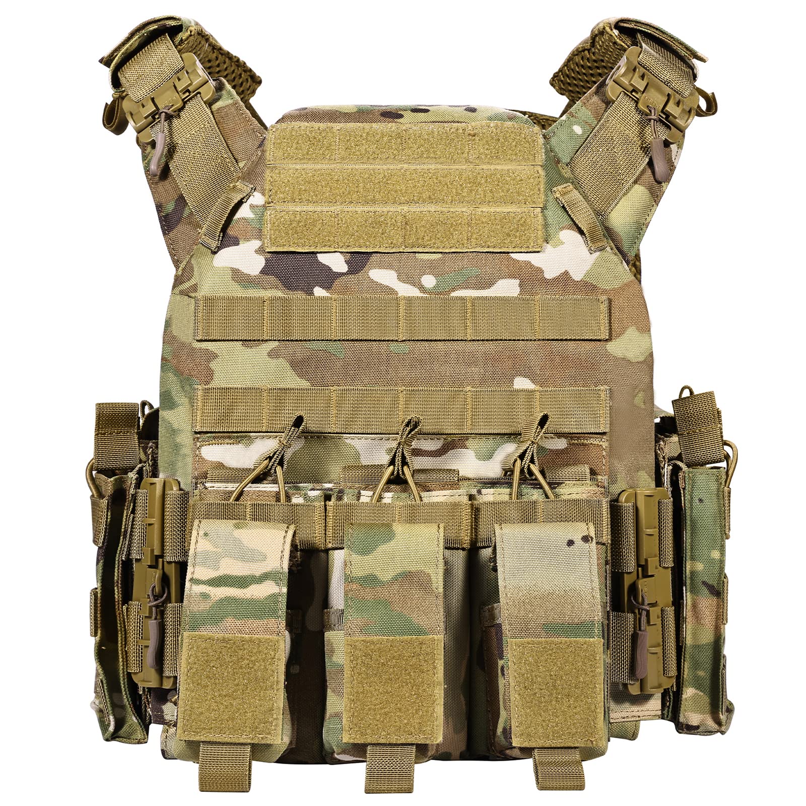 GFIRE Tactical Vest - Lightweight Modular 3D Breathable Airsoft Vest with Quick Release, Adjustable Military Gear for Training & Outdoor Activities - Perfect for Airsoft, Paintball, Hunting & Tactical Drills