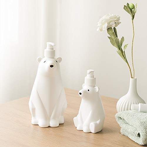 Gaolinci Cute Polar Bear Soap Dispenser & Lotion Pump - White Kitchen & Bathroom Organizer - Perfect for Bathroom Counter, Kitchen Sink, Guest Room Decor