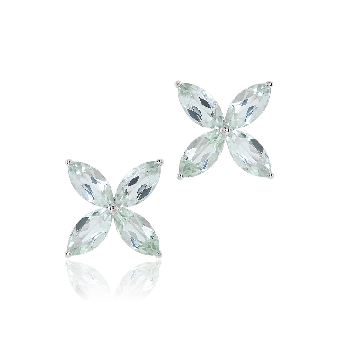 Stella Green Quartz Earrings for Women - Elegant Dangle Earrings for Party, Wedding & Everyday Wear