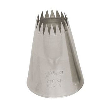 Ateco 869 French Star Pastry Tip #9 - Professional Stainless Steel Decorating Nozzle for Cakes, Cupcakes & Cookies | Perfect for Baking, Dessert Decorating & Party Treats