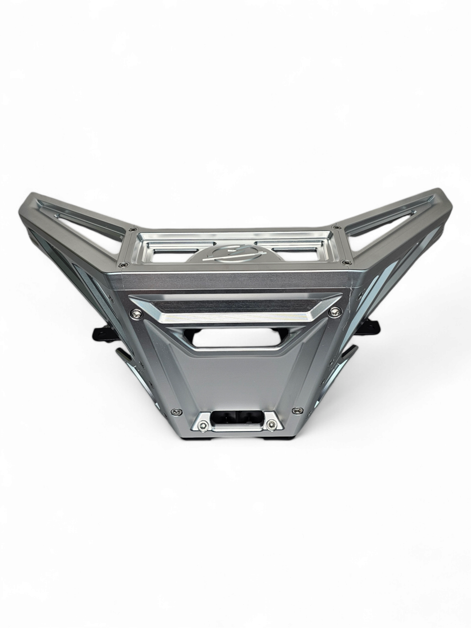 Can Am X3 Maverick Front Winch Bumper (2017-2024) - Machined Billet Aluminum, Clear Anodized Finish - FWB210036 - Perfect for Off-Roading & Trail Adventures