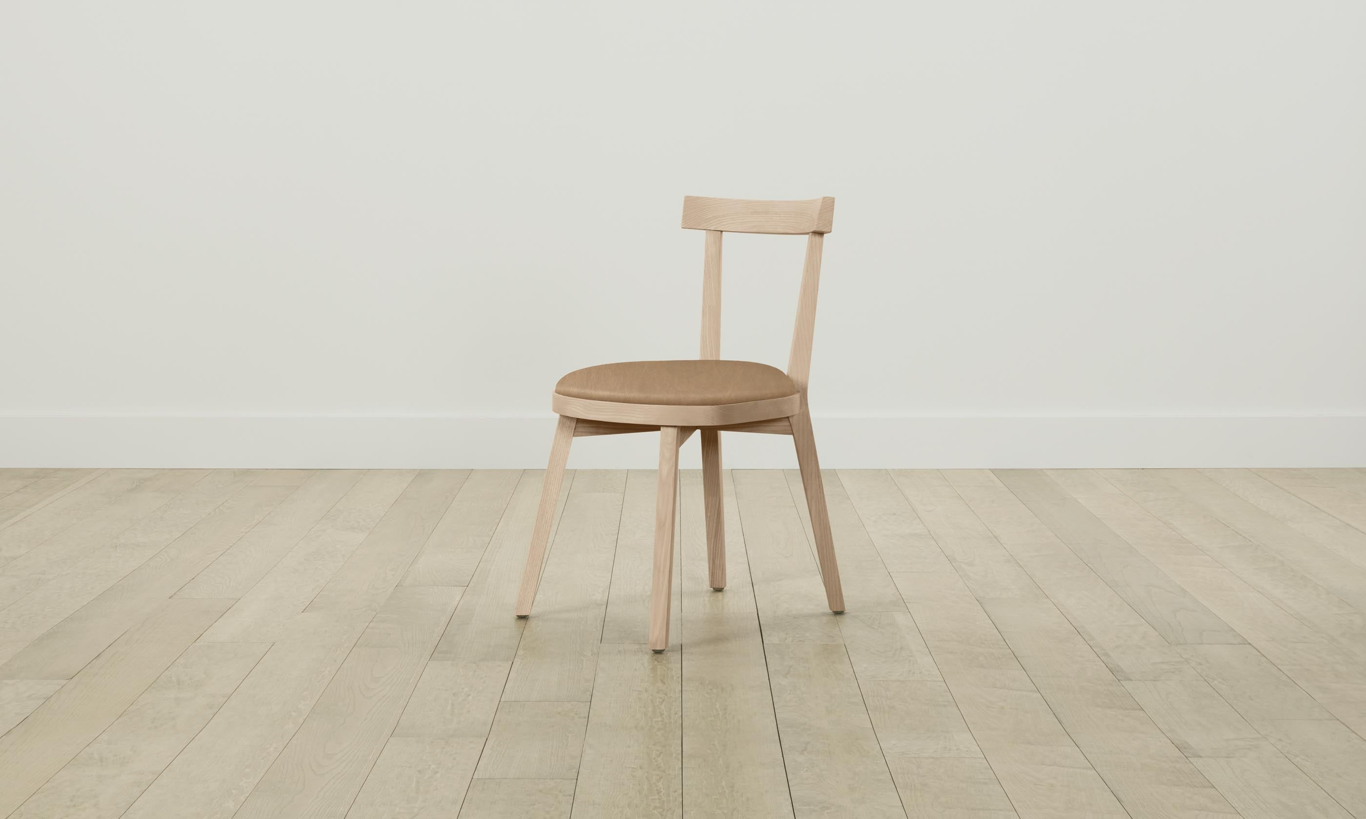 Premium Allen Dining Chair - Genuine Tuscan Leather in Camel Brown - Perfect for Modern Dining Rooms & Kitchen Tables