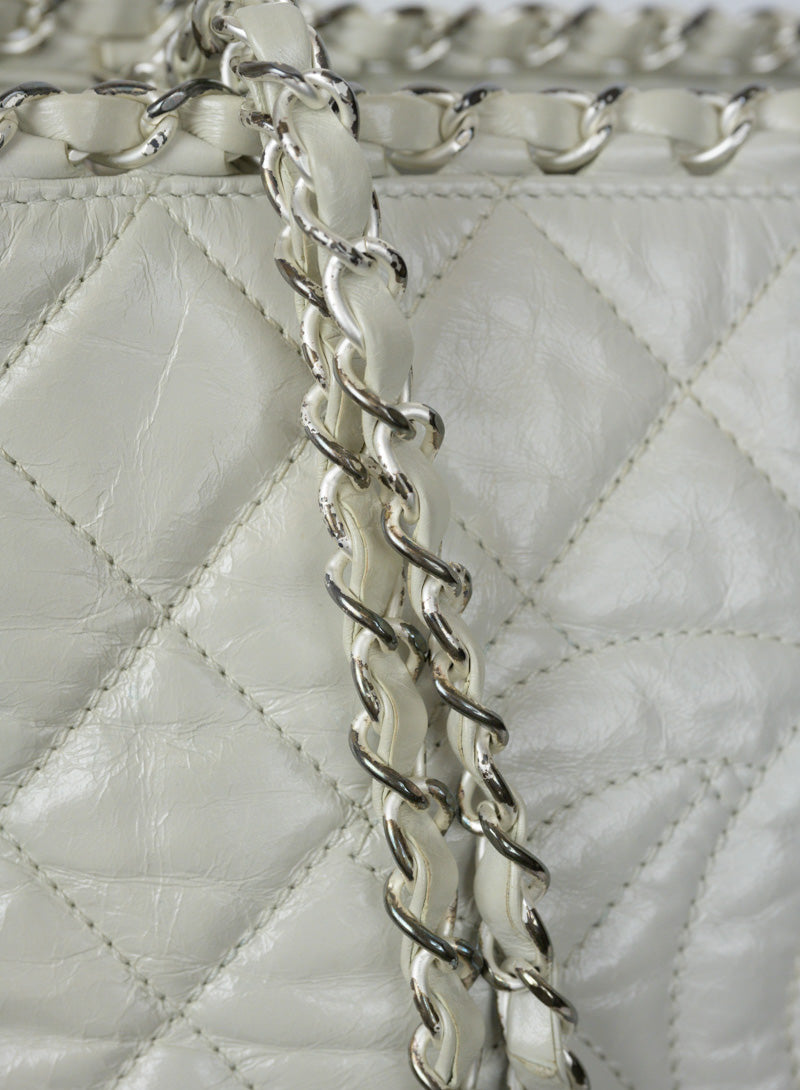 Chanel Quilted Leather Handbag in Ice White - Luxury Designer Purse for Women, Perfect for Parties, Work & Everyday Use