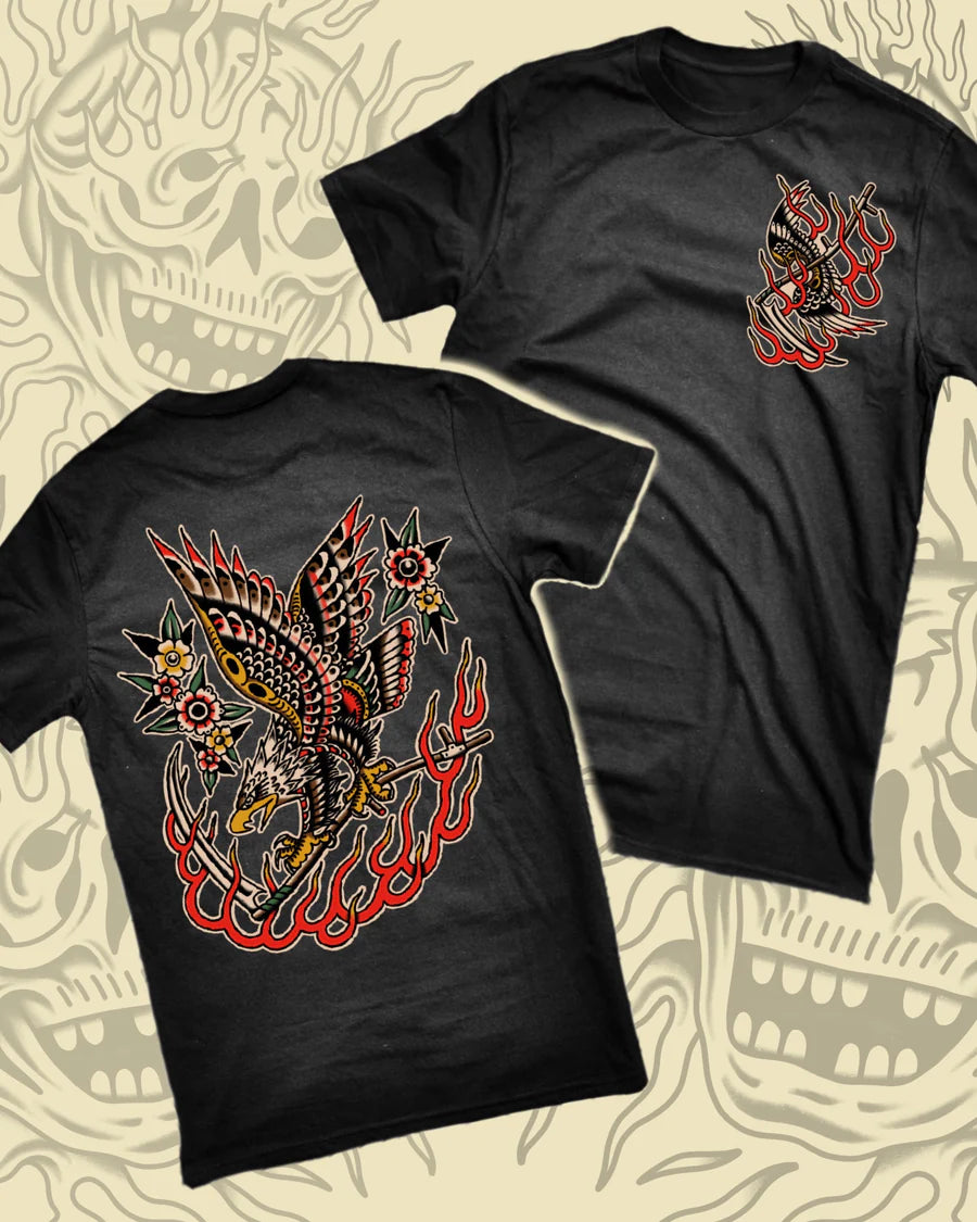 Flying Death T-Shirt - Gothic Horror Graphic Tee for Men & Women | Perfect for Halloween, Metal Concerts & Dark Fashion