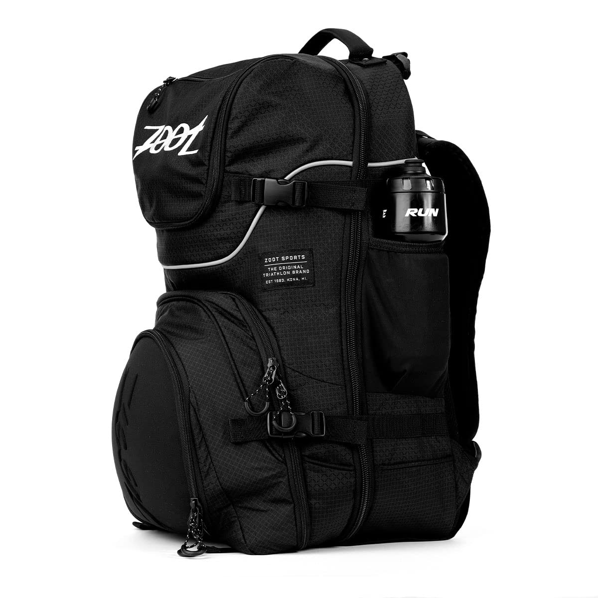 Zoot Ultra Tri Bags - Durable Triathlon Transition Bag with Multiple Storage Compartments, Waterproof Gym Bag for Men & Women - Perfect for Swim, Bike, Run Races & Workouts