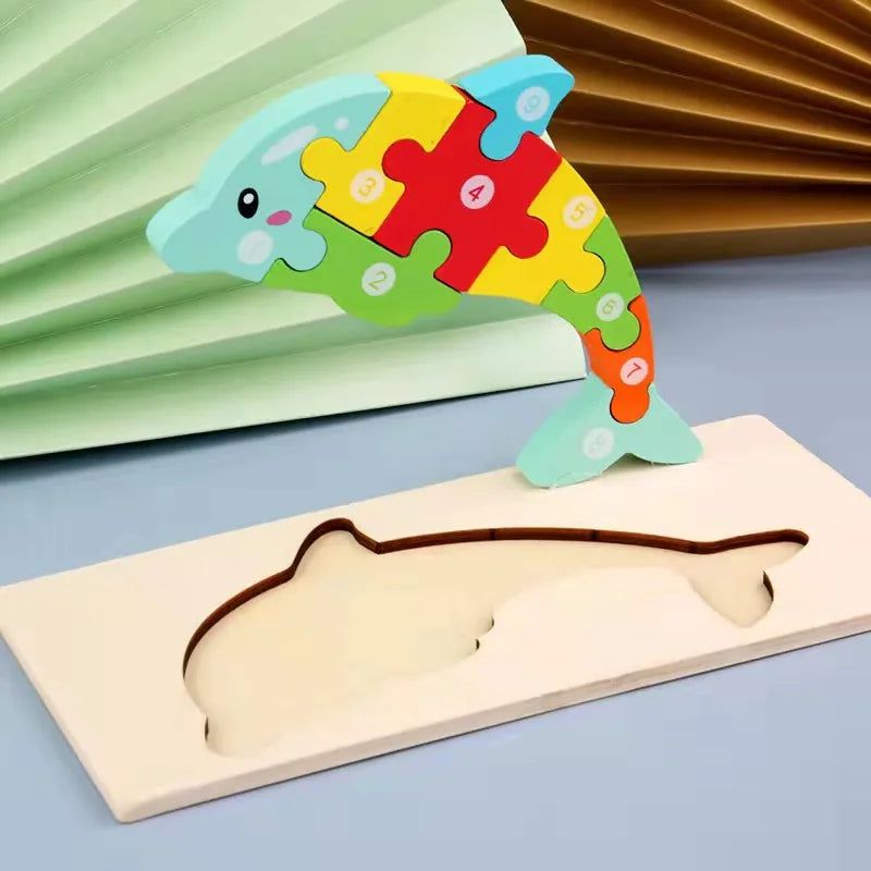Montessori Wooden Toddler Puzzles for Kids Ages 1-3 | Educational Learning Toys for Early Childhood Development | Perfect for Home, Classroom & Daycare Activities