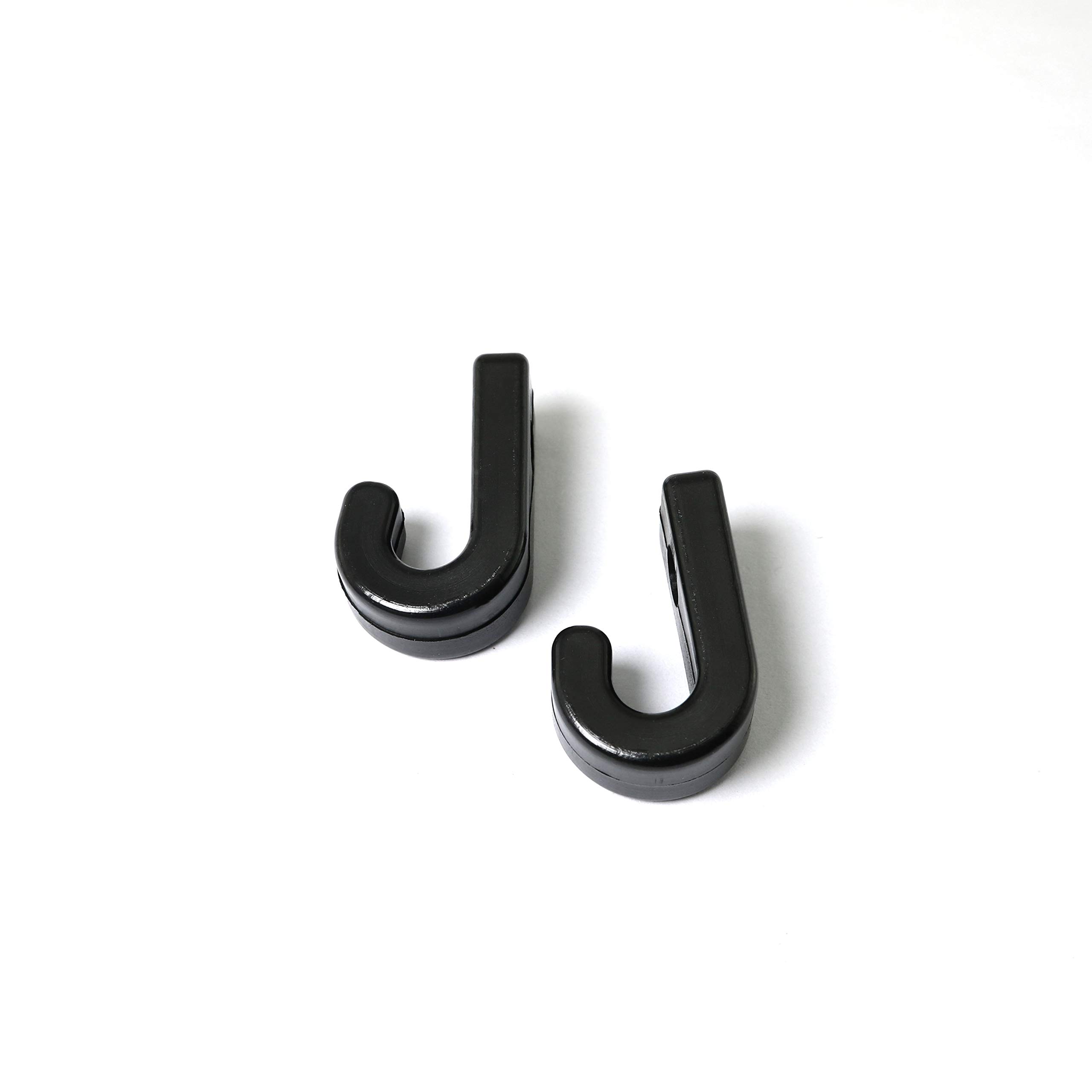 RLECS 10-Pack Black Nylon J-Hooks for Kayak, Canoe & Paddle Board – Heavy Duty Bungee Lashing Hooks for Secure Boat Accessories Storage – Perfect for Kayaking, Rowing & Water Sports Gear Organization