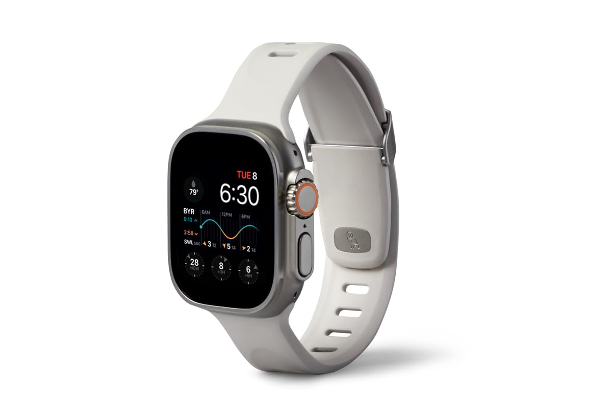 Bellroy Venture Watch Strap Large - Compatible with Apple Watch 42-49mm - Premium Leather Replacement Band - Chalk Color - Perfect for Outdoor Adventures & Everyday Wear