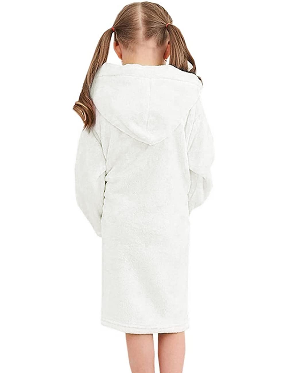 Soft Fleece Hooded Bathrobe for Girls 2-12 Years | Premium Kids Robe with Hood | Cozy Winter Loungewear & Birthday Gift for Toddlers to Teens | Perfect for Spa Day, Sleepovers & Morning Routines